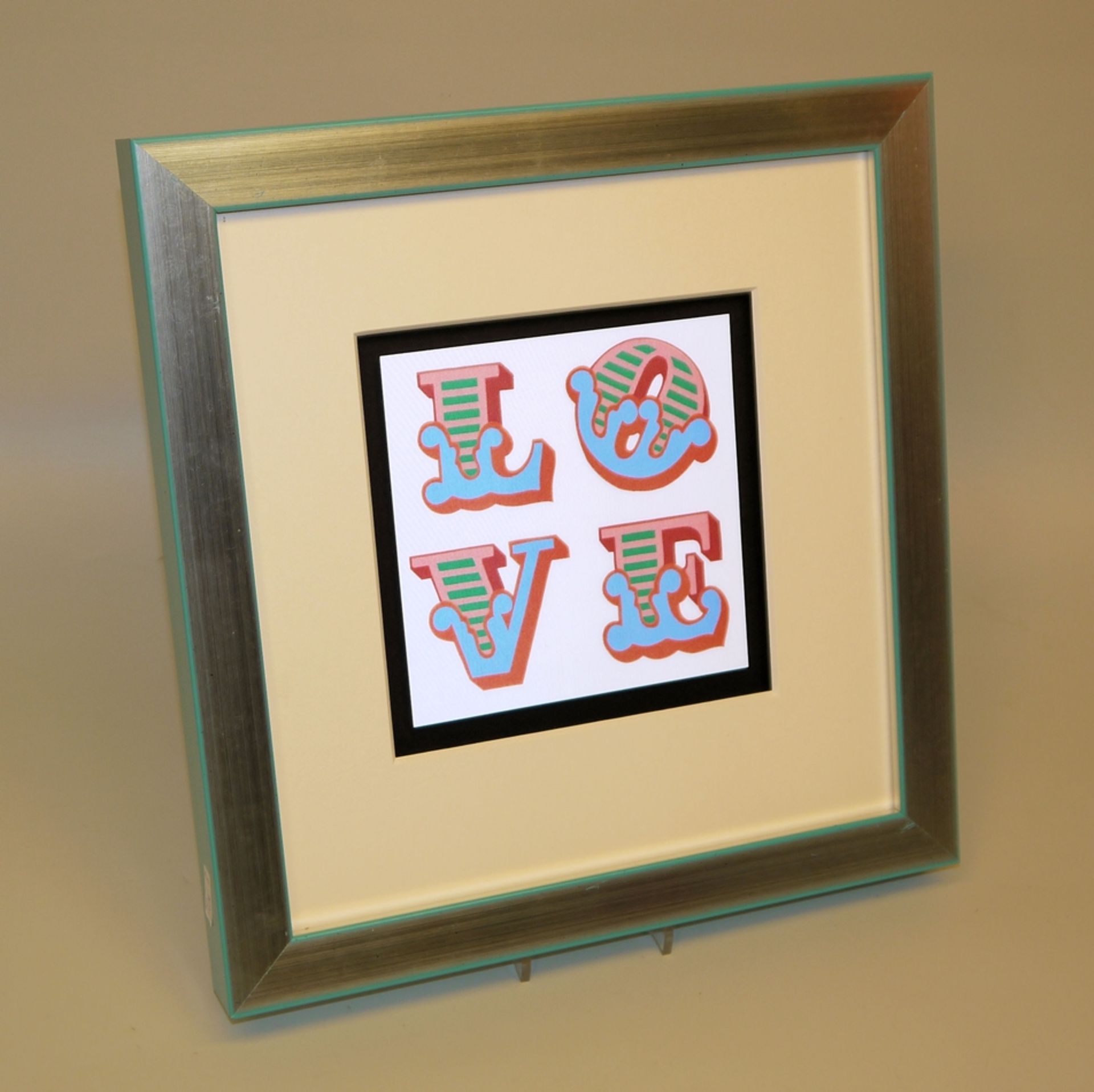 Ben Eine, "LOVE", 3 Lenticulare von 2017, galeriegerahmt