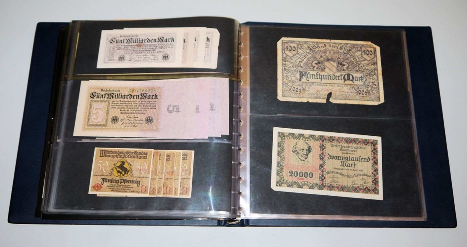 Stattliche Sammlung Städte-Notgeld und Banknoten aus aller Welt, in vier Ringbuch-Alben - Bild 2 aus 8