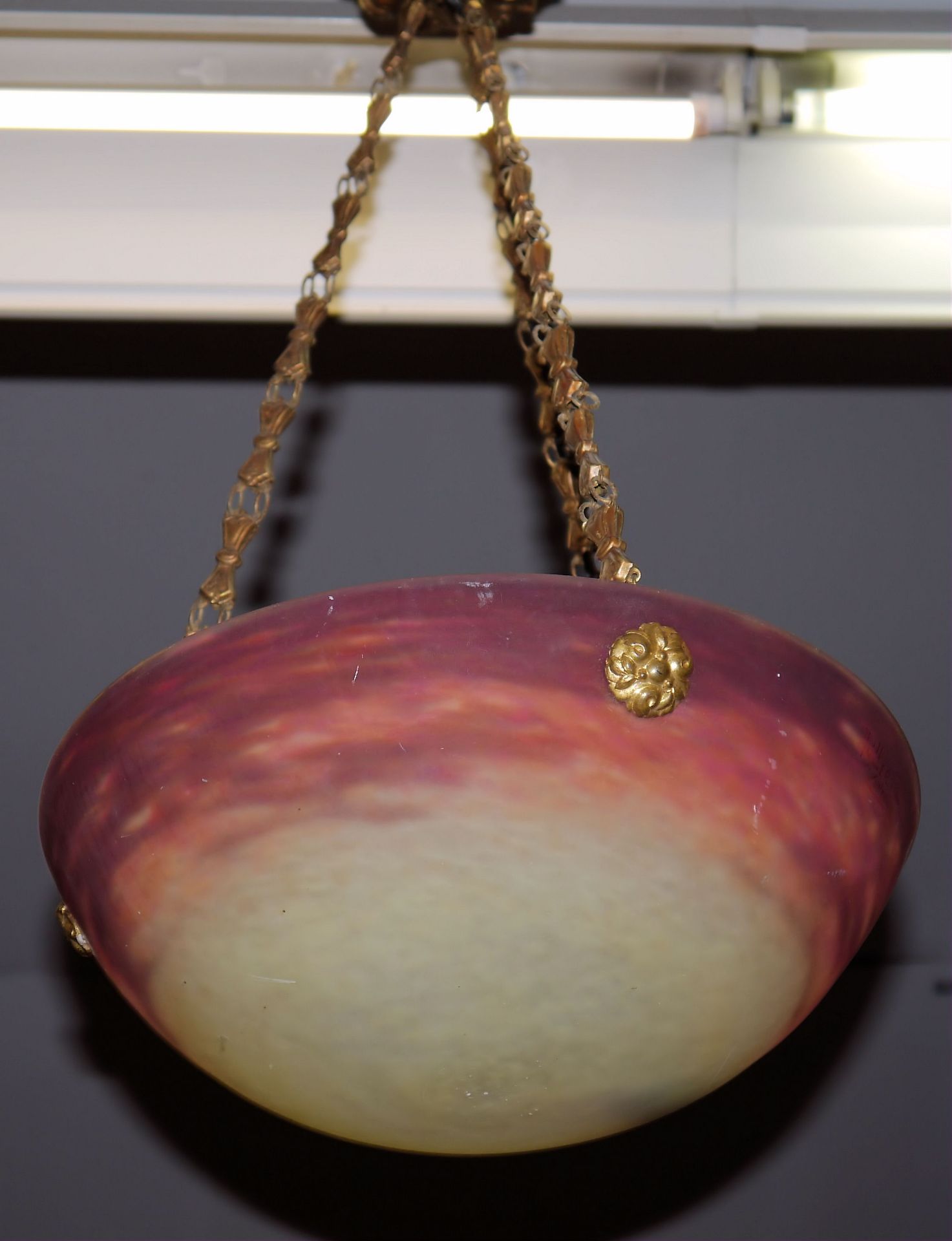 Jugendstil-Deckenleuchte von Muller Frères, Lunéville um 1920