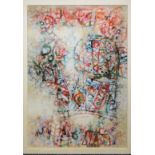 Pierre Clerc, Abstrakte Komposition, Mischtechnik von 1965, mit Katalog