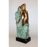 Gianni Visentin, "Renata on the rocks", Bronzeplastik