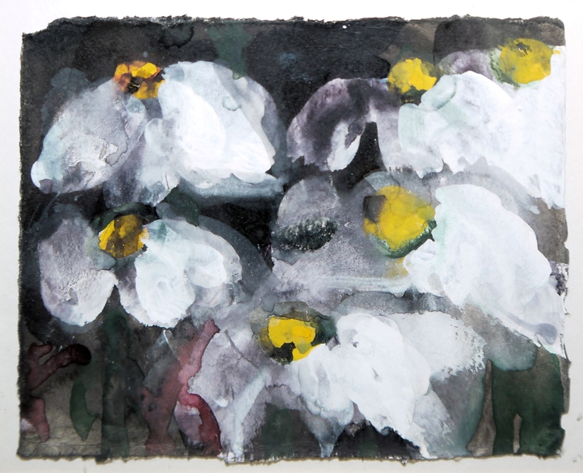 Klaus Fußmann, "Blumen/Blüten", 2 Arbeiten: Mischtechnik & Farb-Aquatinta - Bild 2 aus 4