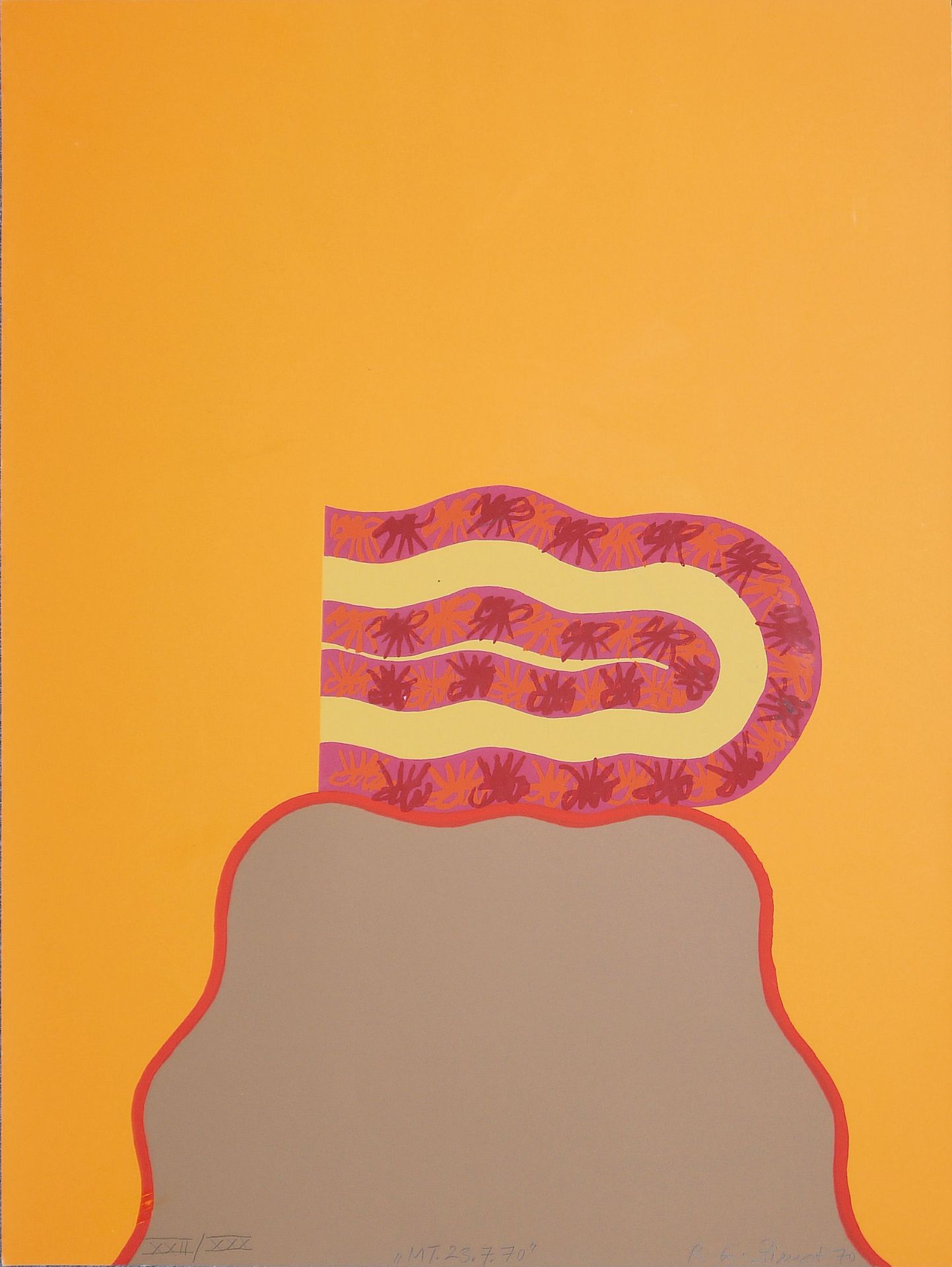 Rolf-Gunter Dienst, Sammlungsnachlass von 4 Farbserigraphien der 1970er Jahre - Bild 4 aus 4