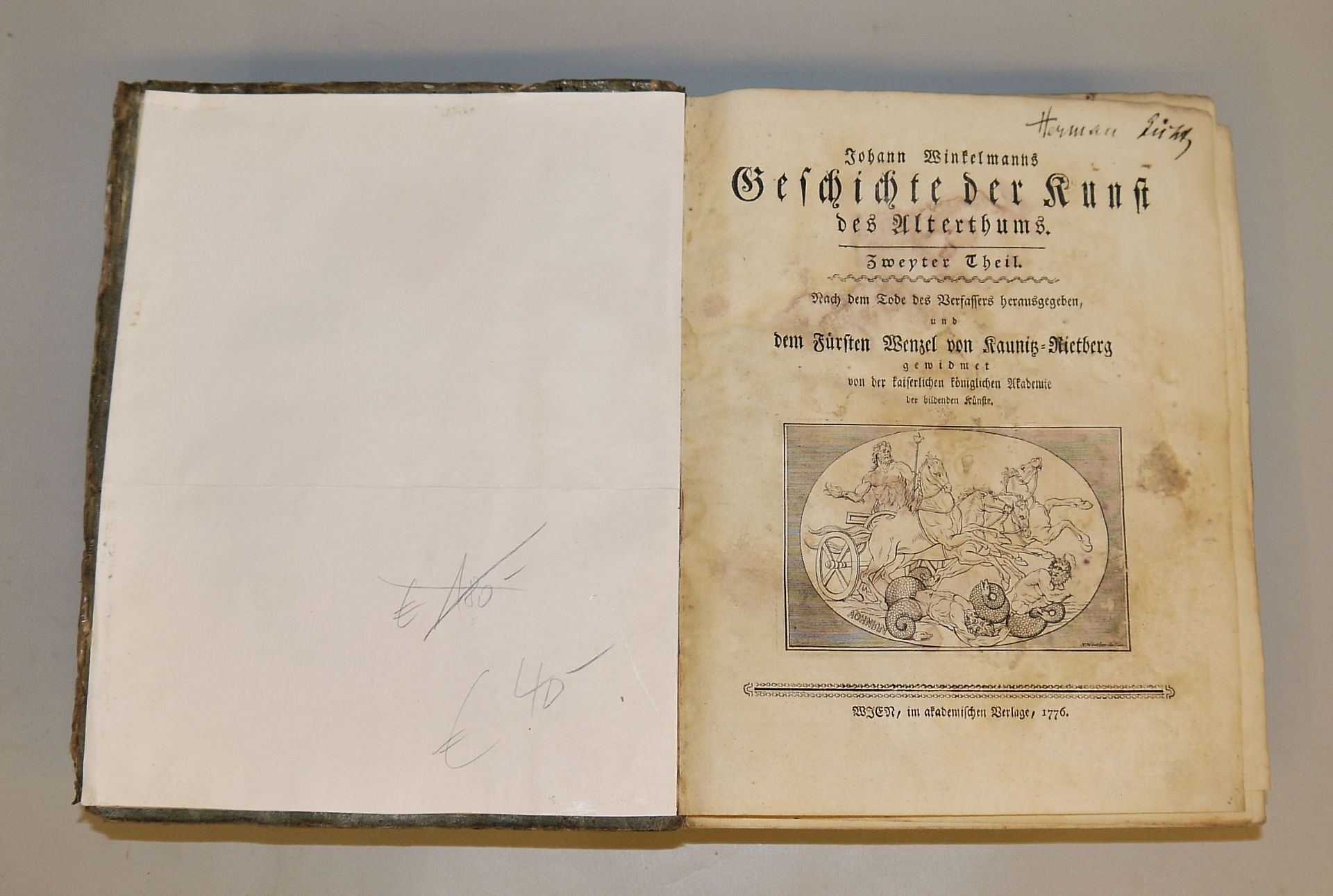 Winckelmanns Geschichte der Kunst des Alterthums, 2. Teil, 1776