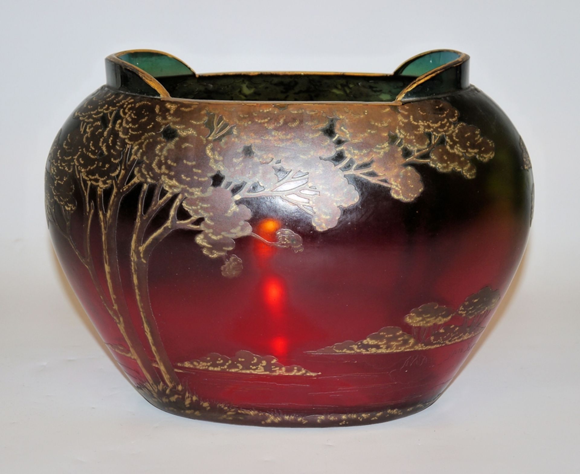 Maximilian Boudnik, Cameo-Glasvase, Antonienhütte, Ullersdorf bei Teplitz um 1910