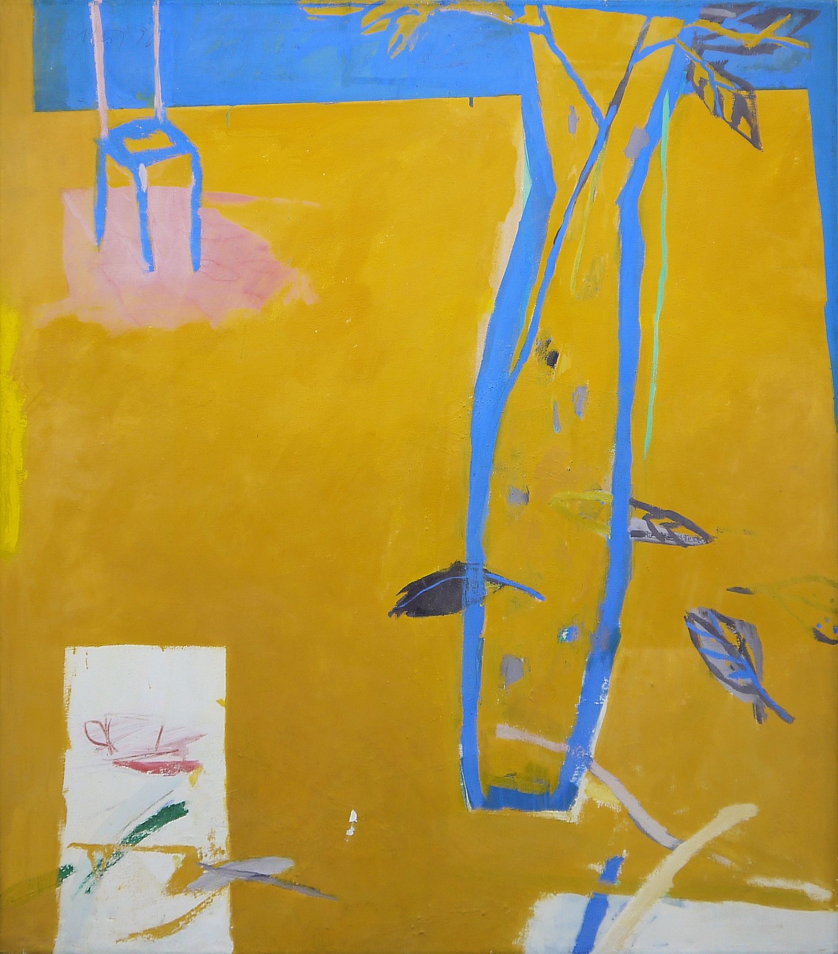 Eckart Rotter, Zwei große abstrahierte Komposition, Ölgemälde von 1996