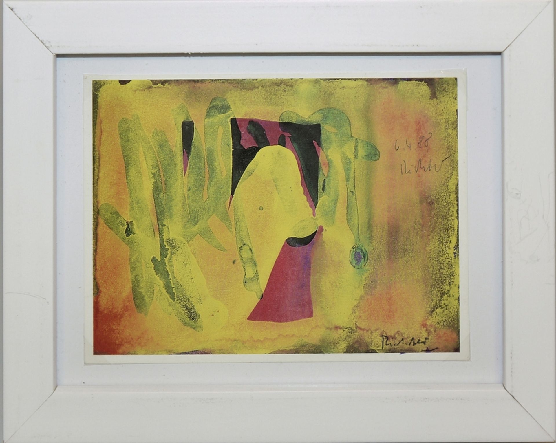 Gerhard Richter, 6.4.88, Farboffset, signiert, gerahmt