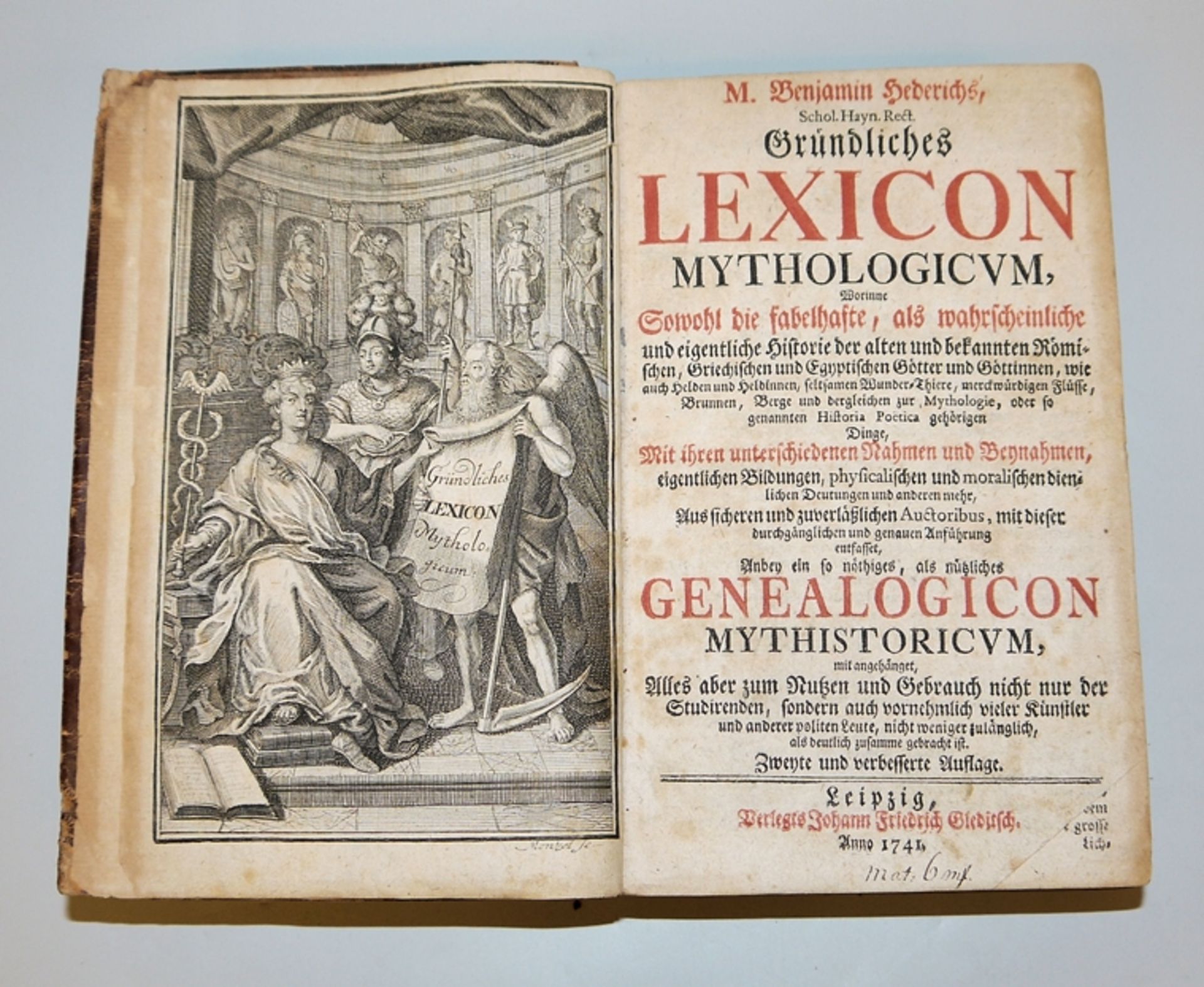 Antiquarisches mythologisches Lexikon von 1741