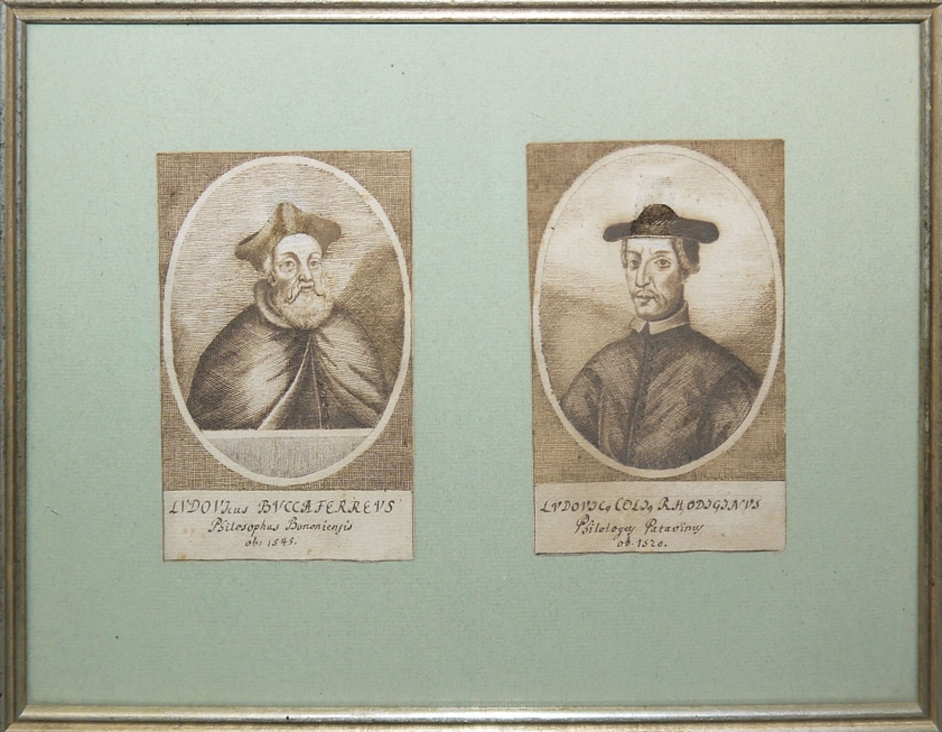Isaac Bullart, 6 Tuschezeichnungen berühmter Männer, die originalen Vorlagen für die / oder Nachzei - Bild 3 aus 3