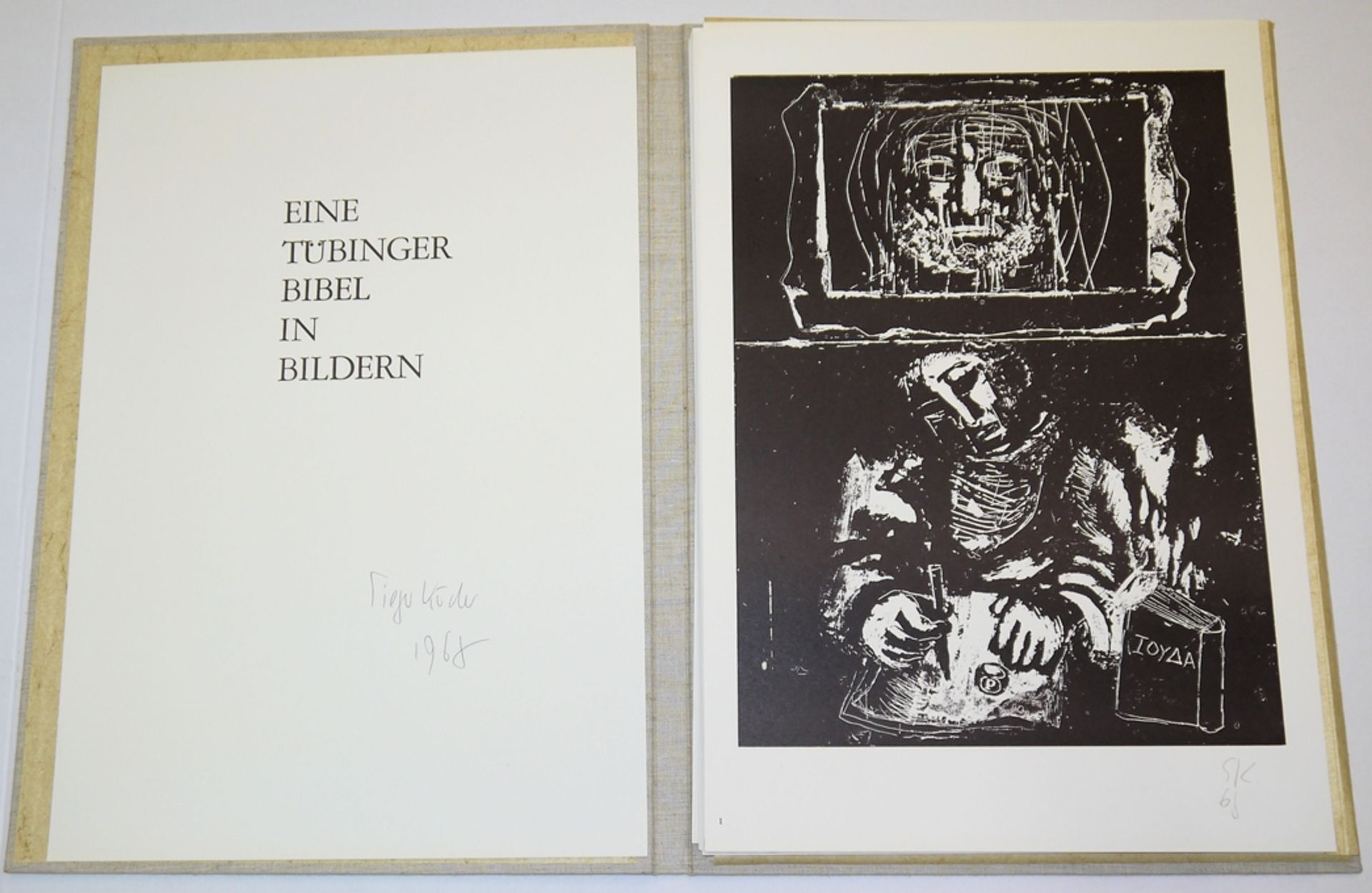 Sieger Köder, "Eine Tübinger Bibel in Bildern", handsignierte Ausgabe mit 49 signierten Ätzungen