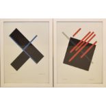 Konkrete Kunst: Sammlungsnachlass mit 10 Siebdrucken (Kurt Leonhard, Georg Karl Pfahler/ Jochen Sta