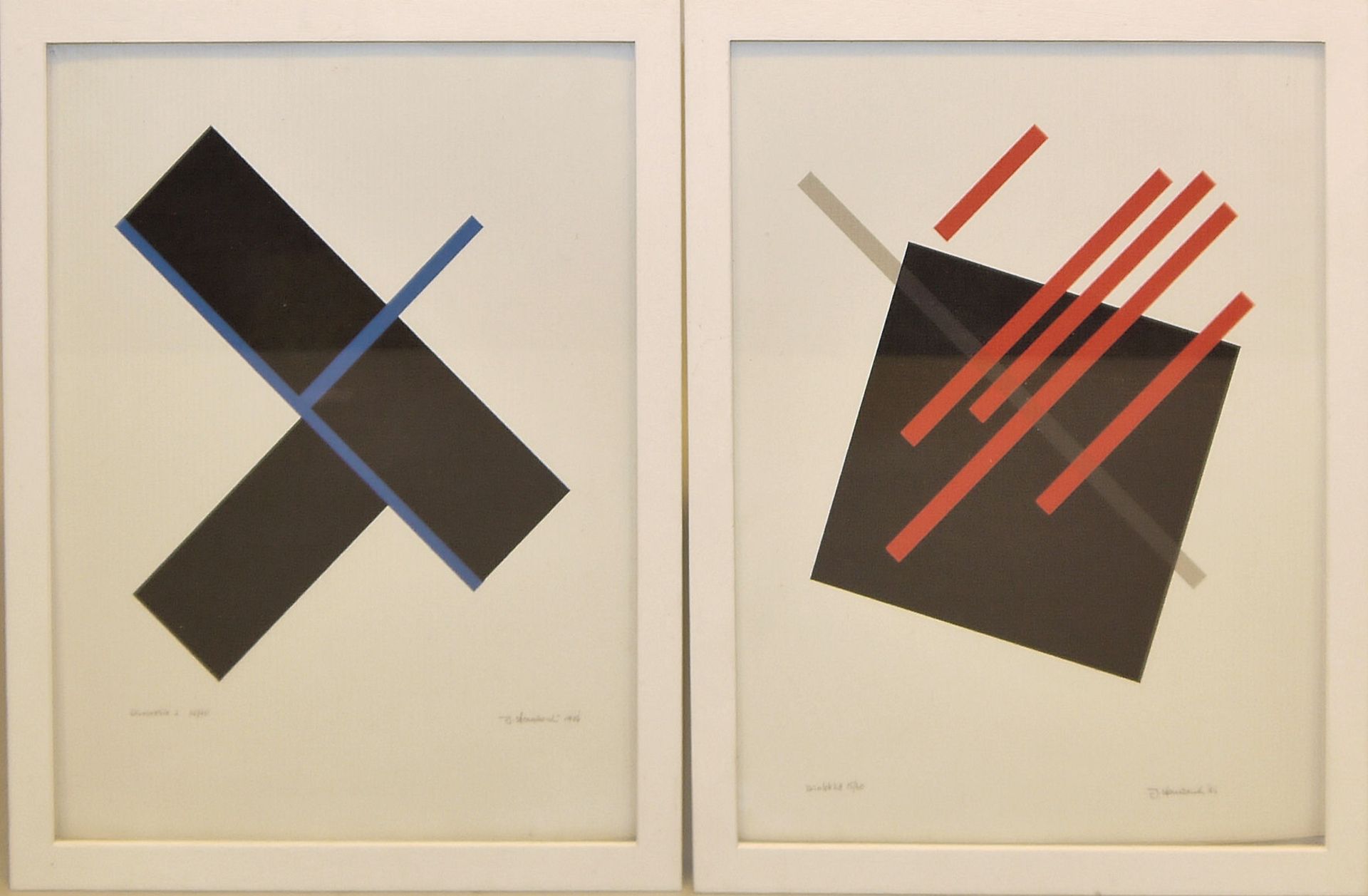 Konkrete Kunst: Sammlungsnachlass mit 10 Siebdrucken (Kurt Leonhard, Georg Karl Pfahler/ Jochen Sta