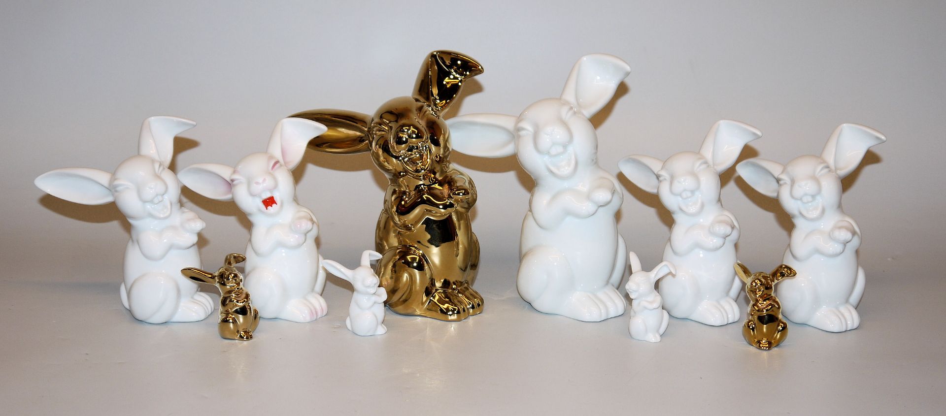Zehnmal der "Lachende Hase" von Max Hermann Fritz für Rosenthal