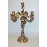 Großer Kandelaber bzw. Einzelleuchter, Silber, Theodor Strube & Sohn, Leipzig um 1880