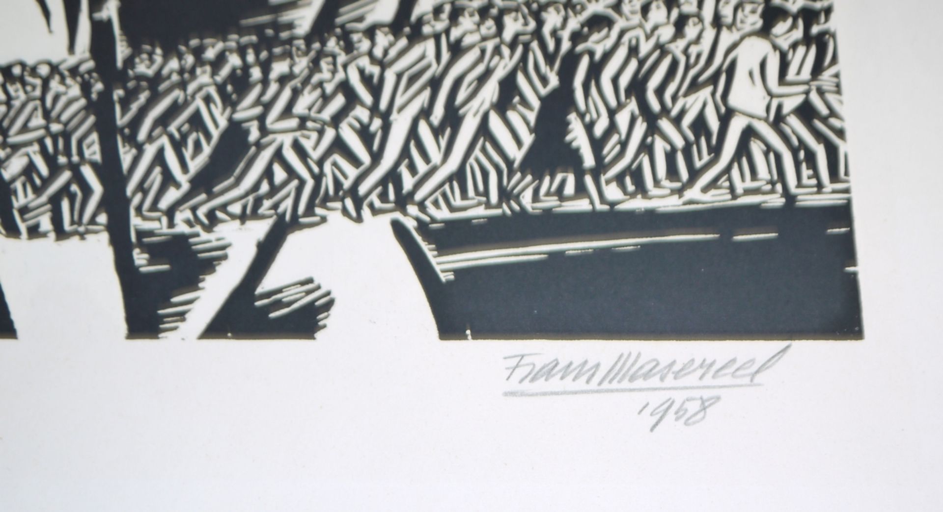Frans Masereel, "La route", signierter Holzschnitt von 1958  - Bild 2 aus 2