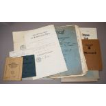 Urkunden- und Dokumentennachlass eines Marinemitglieds aus Baden, WK 1