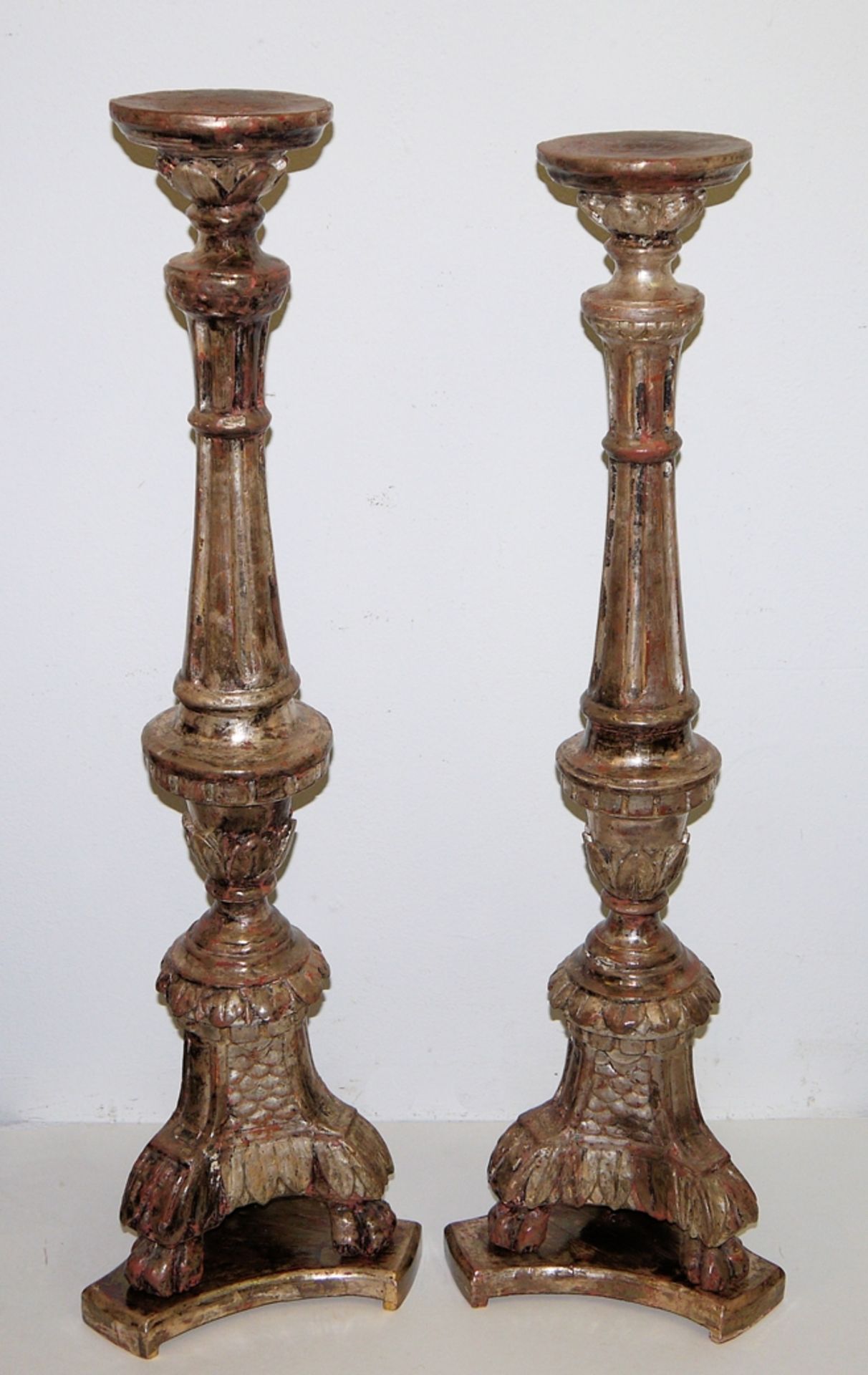 Zwei Altarleuchter, wohl Italien, 19. Jh.