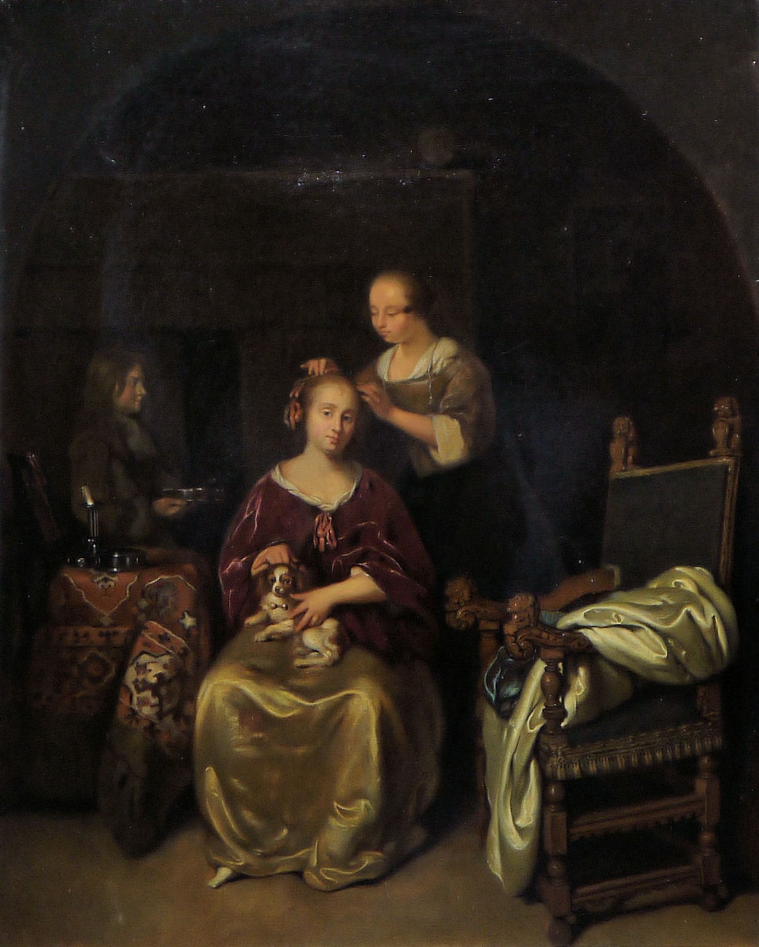 Gabriel Metsu, "Der Geflügelverkäufer", Ölgemälde von 1662 & Caspar Netscher, "Dame bei der Toilett - Bild 3 aus 6