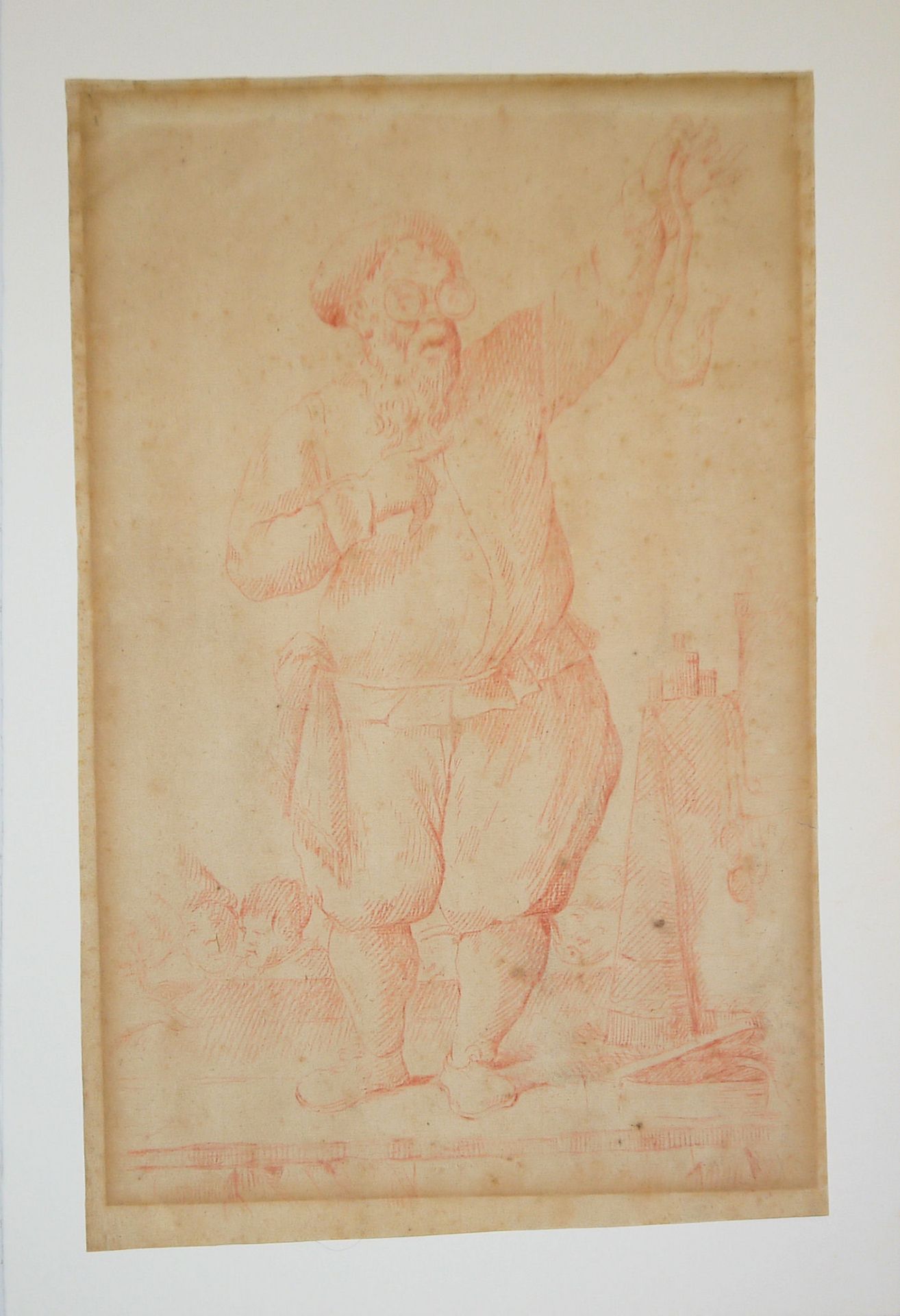 Sammlungsnachlass mit 5 Zeichnungen, Aquarell und Gouache, dabei Reinhold Schweitzer, nach Guiseppe - Bild 5 aus 5