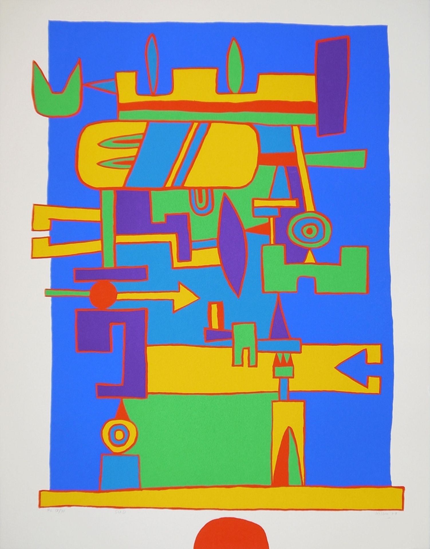 Jacques Soisson, "Sud" und "Quest", 2 signierte Farblithographien von 1977 - Bild 2 aus 3
