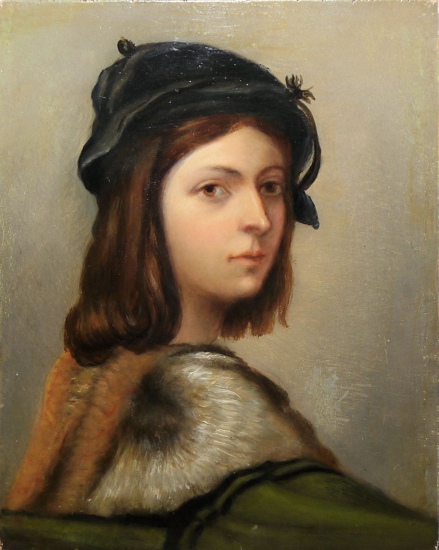 Sebastiano de Piombo, nach, qualitätvolle Kopie um 1900 des "Il Violinista" von 1518, ohne Rahmen