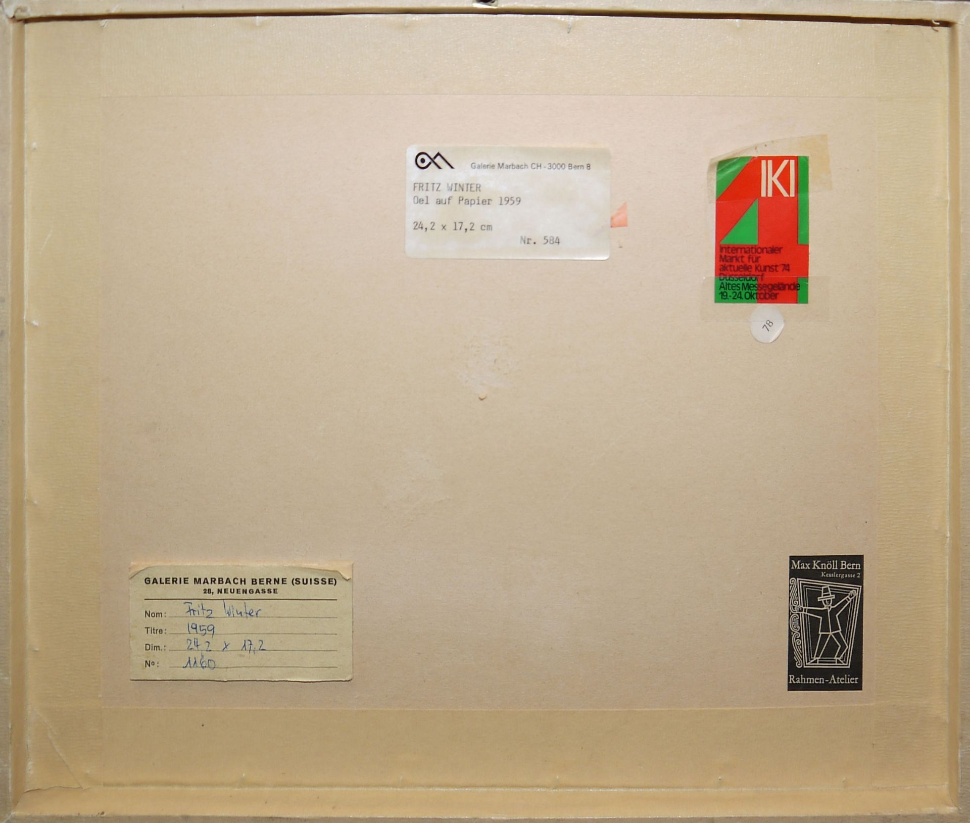 Fritz Winter, Ohne Titel, signiertes Ölgemälde von 1959 - Bild 2 aus 5