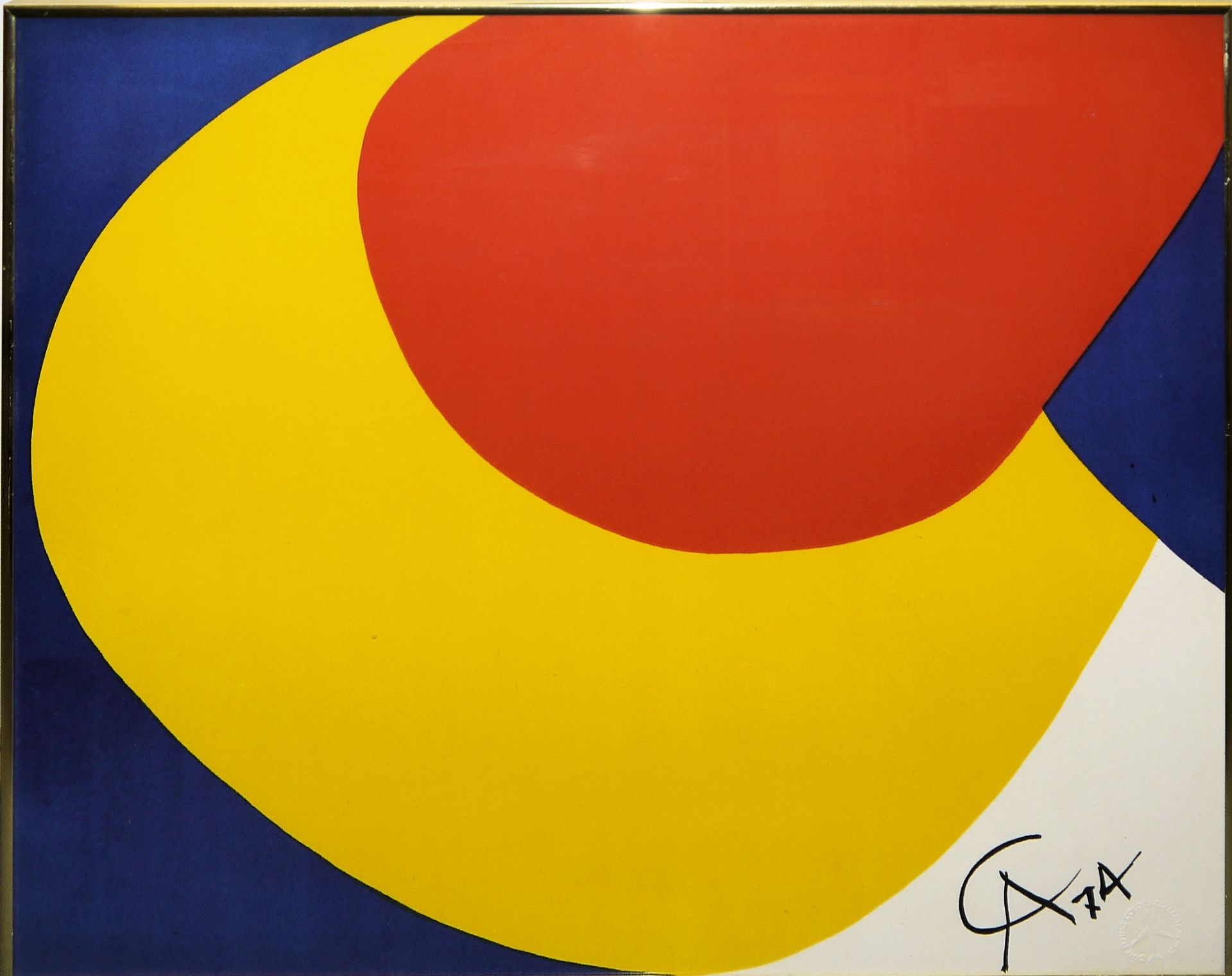 Alexander Calder, "Convection", Farblithographie von 1974, galeriegerahmt