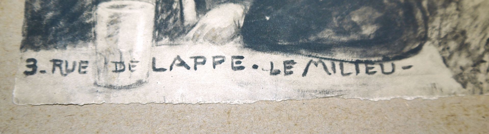 Jean Auscher, Blatt aus: "La faune des dancings", 1925 & Mappe "La Rue a Paris" mit 10 Lithographie - Bild 3 aus 4