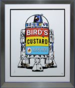 JJ Adams, R2D2 - Bird's Custard, signierte Farbserigraphie von 2014, galeriegerahmt, mit Zertifikat