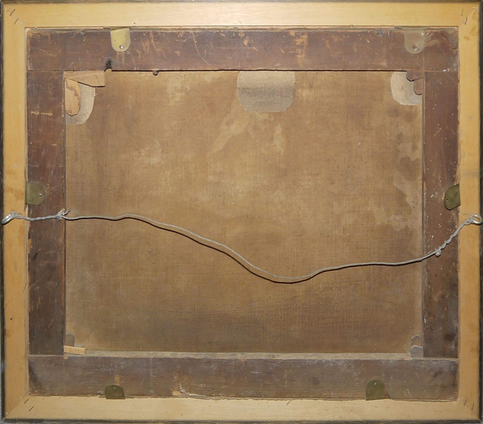 Italienisch oder Iberisch um 1680/1700, Christus als Kind, schlafend auf einem Kreuz, Ölgemälde, ge - Bild 3 aus 3