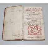 Antiquarische naturwissenschaftliche Zeitschrift: Critica Miscellanea Curiosa von 1692