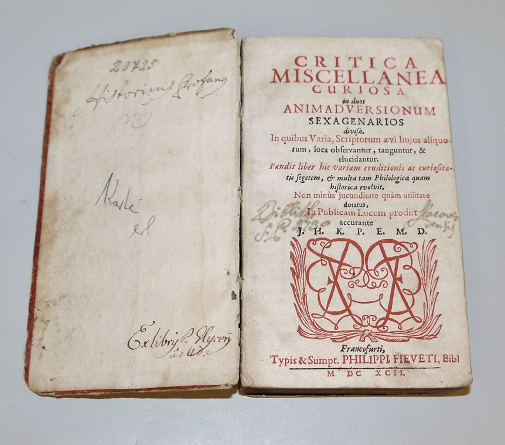 Antiquarische naturwissenschaftliche Zeitschrift: Critica Miscellanea Curiosa von 1692
