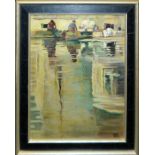 Otto Vittali, Wasserspiegelung, Ölgemälde, gerahmt