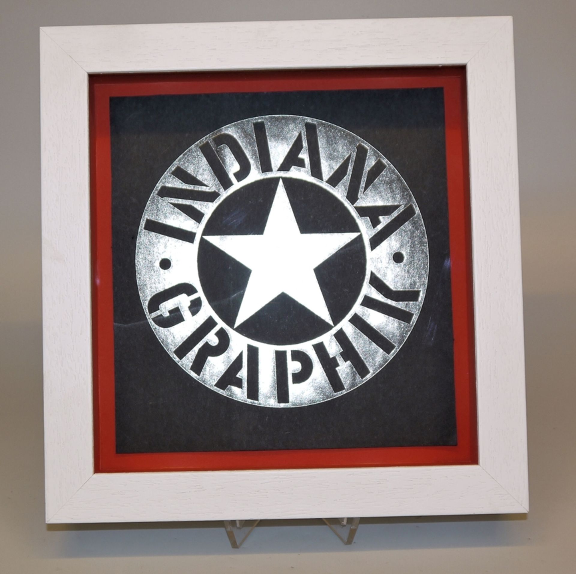 Robert Indiana, "LOVE" & "Indiana Graphik", 2 Farbserigraphien, galeriegerahmt