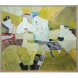 Köbi Lämmler, Abstrakte Landschaft, signiertes Ölgemälde von 1958