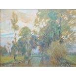 Wilhelm Nagel, Sommer auf der Alb, Ölgemälde, gerahmt