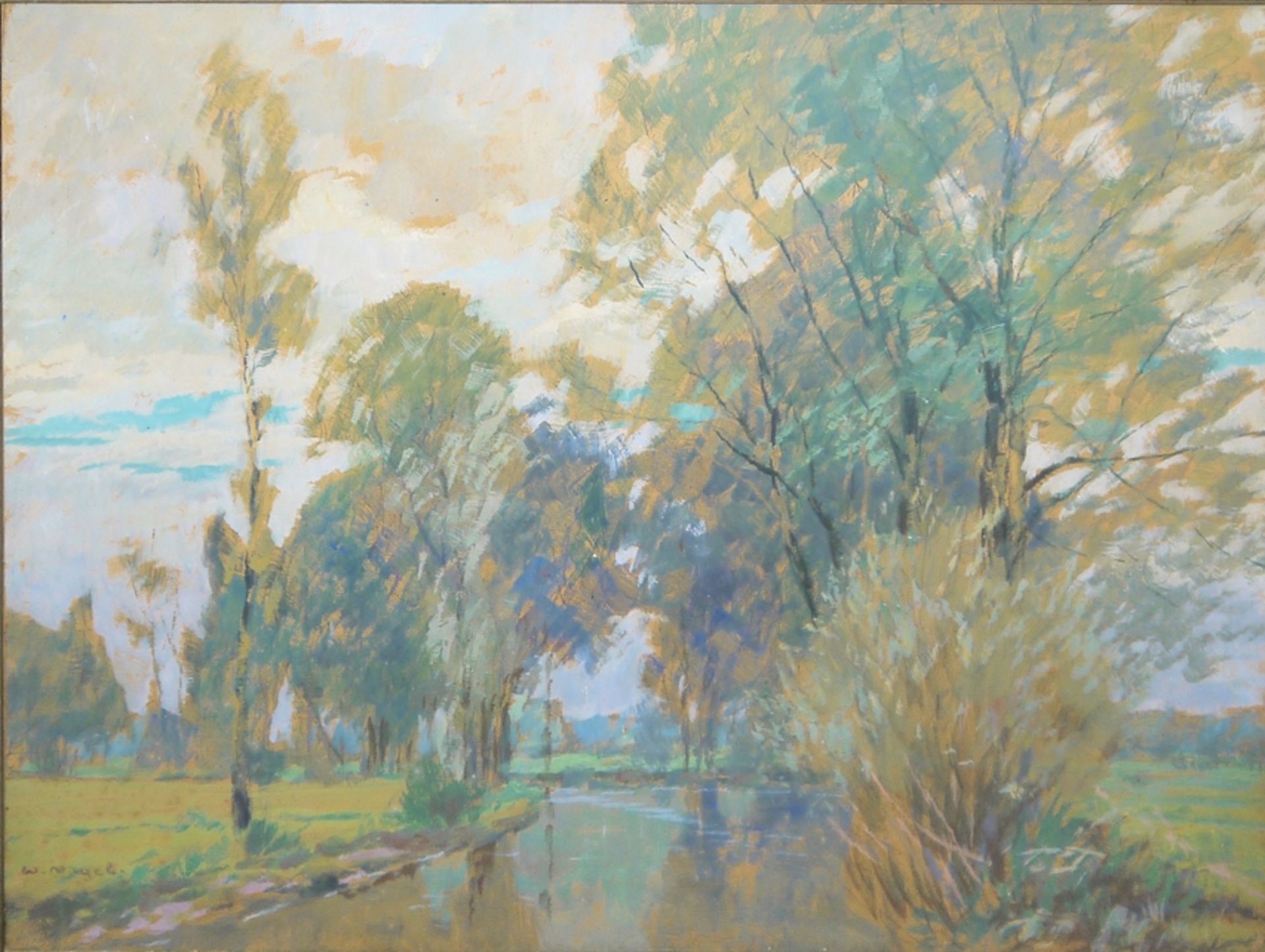 Wilhelm Nagel, Sommer auf der Alb, Ölgemälde, gerahmt