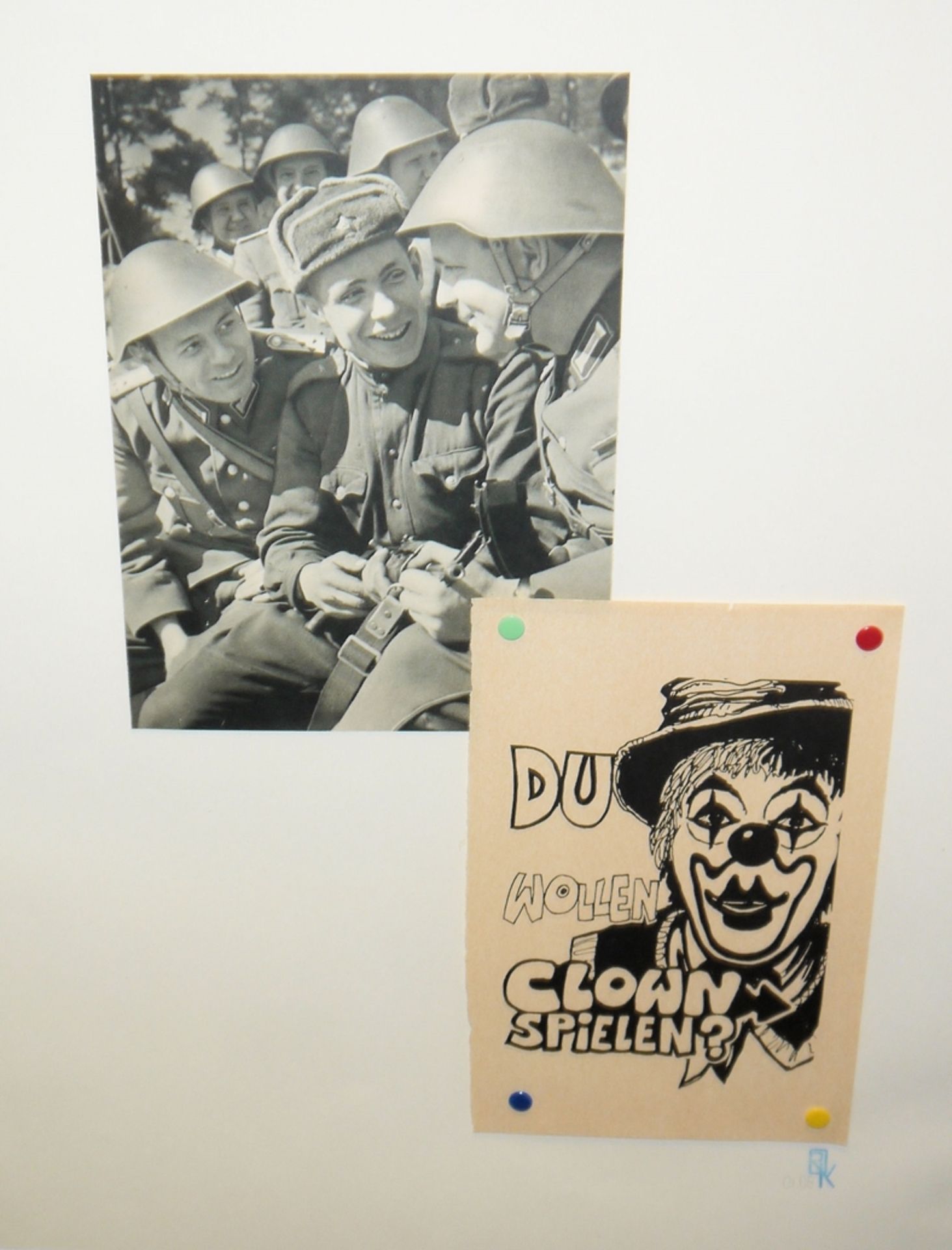 Oliver Kroll, "Du wollen Clown spielen", 2 Collagen von 2008 - Bild 4 aus 4