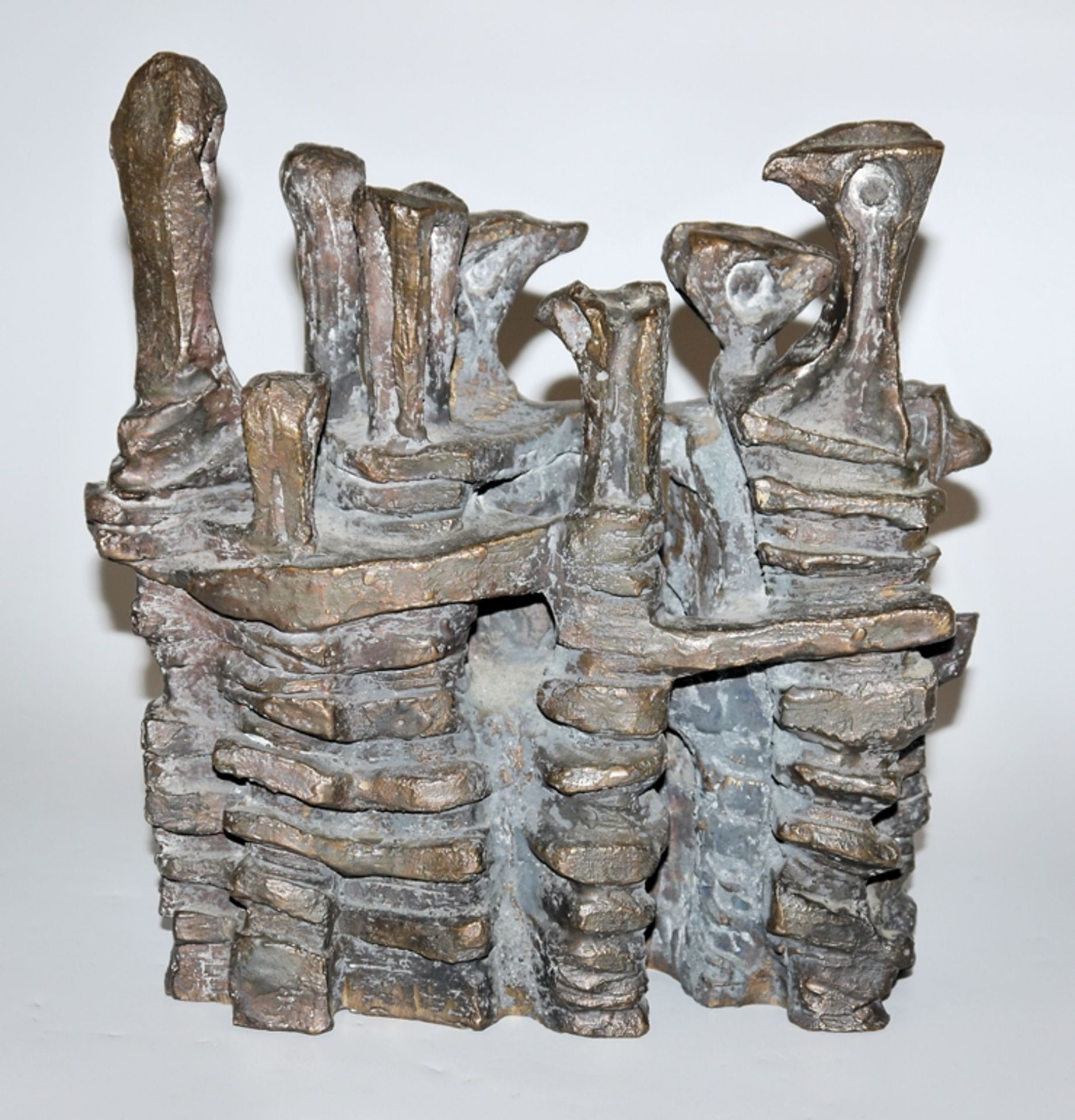 Zofia Wolska unsign./zugeschr., 10 junge Adler (Małe orły), Bronzeplastik - Bild 2 aus 2