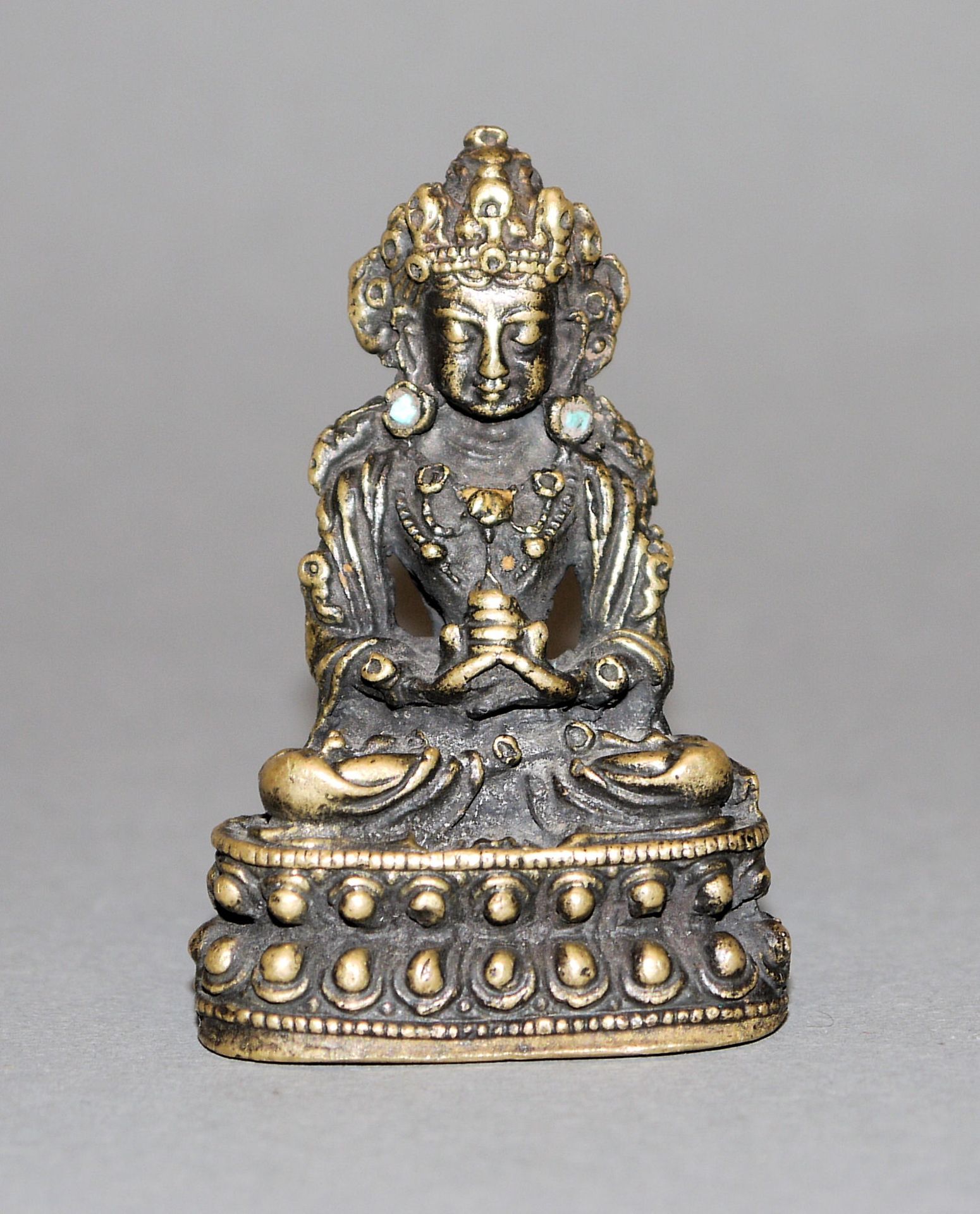 Buddha Amitayus, Miniaturbronze, Tibet 19. Jh.