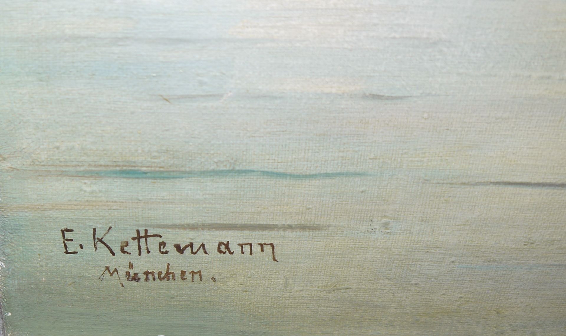 Erwin Kettemann, Fischer auf dem Chiemsee, Ölgemälde - Bild 2 aus 3