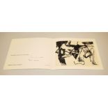 Afro, Neujahrskarte mit Originallithographie, Erker Galerie St. Gallen