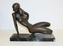 Sergio Capellini, "Donna Seduta", Bronzeplastik von 1980