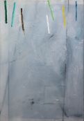 Frauke Boggasch, Abstrakte Kompositionen, 2 Ölgemälde sowie eine Zeichnung rückseitig, 2009