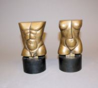 Miguel Berrocal, "Otto et Ottra", Bronzeplastiken von 1987, Venturi Arte