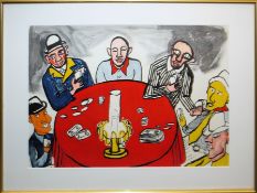Alexander Calder, Les Jouers De Cartes III, Farblithographie von 1975, gerahmt