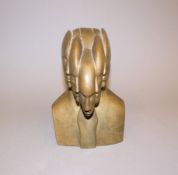 Lutz Brockhaus, "Kopfbewegung", Bronzeplastik von 1970