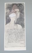 Karin Bruns, 3 sign. figurative Arbeiten mit Doku