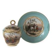 Tasse mit Deckel und Untertasse, Meissen 