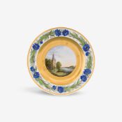 Dessertteller aus einem Service mit preußischen Ansichten